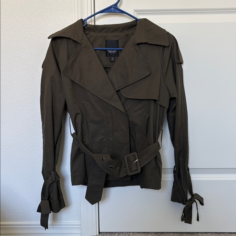 Simply Vera Vera Wang Olive Jacket with Belt